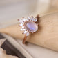 Natural Moonstone 18K Rose Gold-Plated 925 Sterling Silver Ring