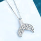 Moissanite Fishtail Pendant 925 Sterling Silver Necklace