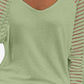 V-Neck Long Raglan Sleeve Top