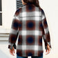 Plaid Button Up Collared Neck Jacket