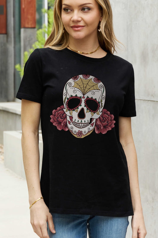 Skull Graphic Cotton Tee