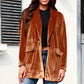 Button Up Pocketed Long Sleeve Jacket