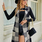 Plaid Open Front Sleeveless Cardigan with Pockets