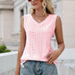 Eyelet V-Neck Tank