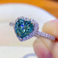 1-Carat Moissanite Heart Ring