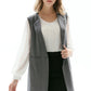 One-Button Sleeveless Longline Blazer