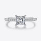 1.21 Carat Moissanite 925 Sterling Silver Side Stone Ring