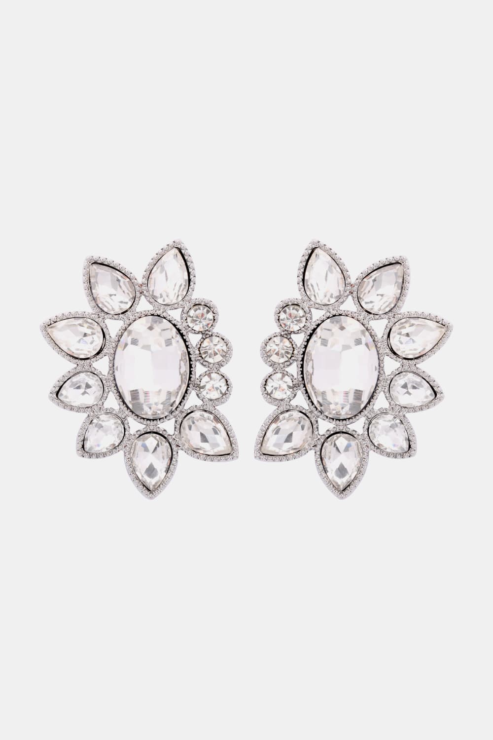 Geometrical Shape Glass Stone Earrings