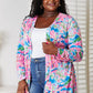 Floral Open Front Long Sleeve Cardigan