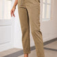 Drawstring Straight Pants with Pockets