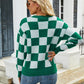 Checkered Round Neck Sweater