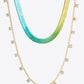 Gradient Herringbone Chain Double-Layered Necklace