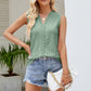 Spliced Lace V-Neck Tank