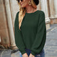 Round Neck Lantern Sleeve Sweater