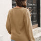 Ribbed Scoop Neck Long Sleeve Pullover Sweater