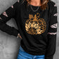 Leopard Pumpkin Graphic Sweatshirt