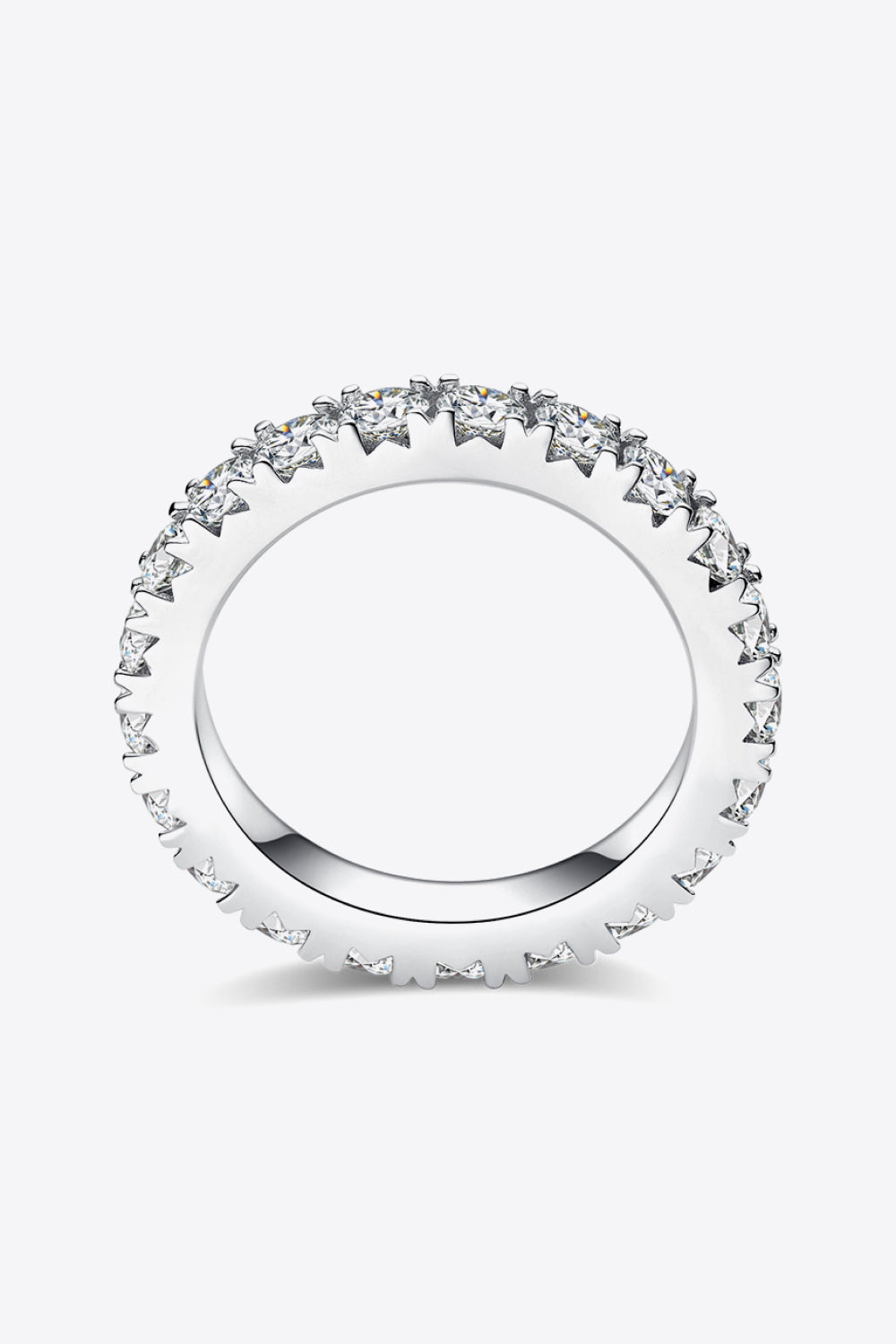 2.3 Carat Moissanite 925 Sterling Silver Eternity Ring