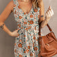 Printed Button Down Sleeveless Magic Dress