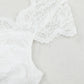 Ruched Sweetheart Neck Lace Bodysuit