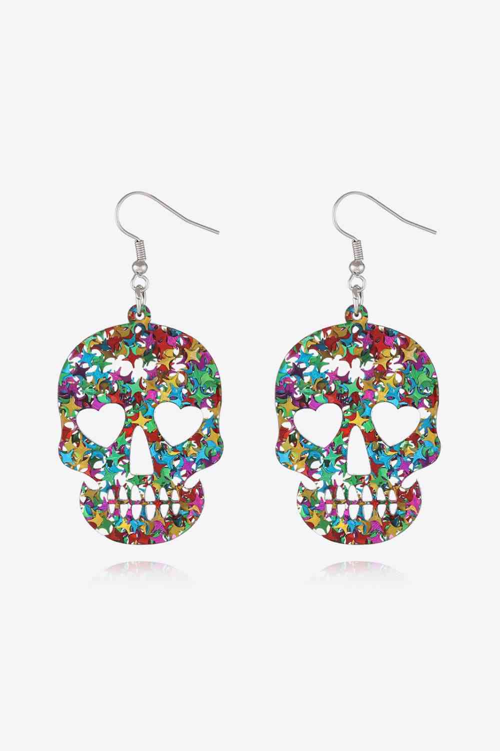 Acrylic Skull Drop Earrings