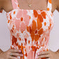 Floral Tie-Shoulder Smocked Maxi Dress