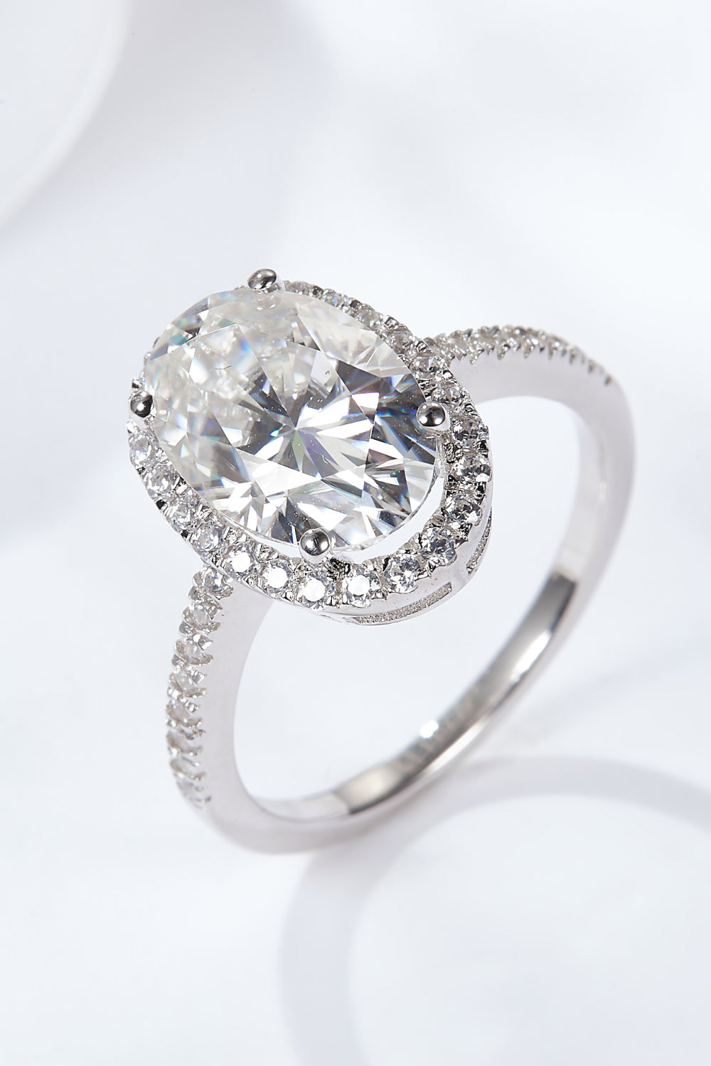 4.5 Carat Moissanite Halo Ring