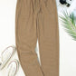 Drawstring Straight Pants with Pockets