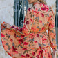 Floral Tie Neck Long Sleeve Layered Dress