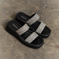 Qupid Bright Mind Platform Wedge Rhinestone Sandals