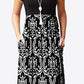 Full Size Printed Round Neck Short Sleeve Dress with Pockets
