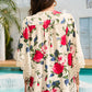 Floral Print Flounce Sleeve Cardigan