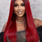 13*2" Lace Front Wigs Synthetic Straight 26" 150% Density