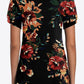 Printed Petal Sleeve V-Neck Blouse