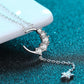 Star & Moon Moissanite Necklace
