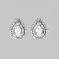 925 Sterling Silver Zircon Teardrop Shape Stud Earrings