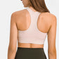 Zip Up Racerback Sports Bra