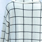 Plaid Turtleneck Drop Shoulder Sweater