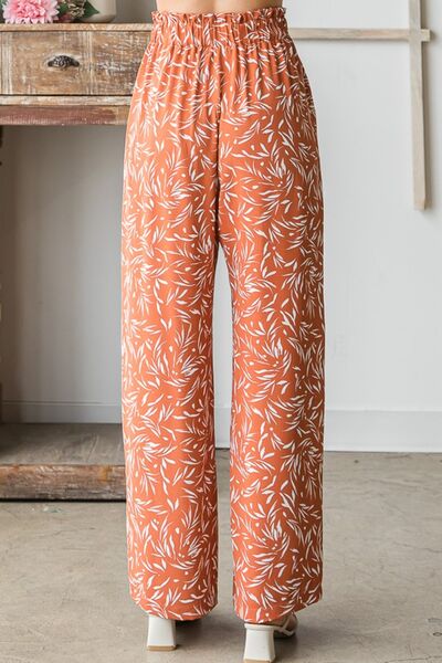 Heimish Printed Tied Straight Casual Pants