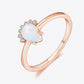 18K Rose Gold-Plated Pear Shape Natural Moonstone Ring