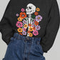 Flower Skeleton Graphic Sweatshirt