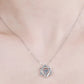 Moissanite Rhodium-Plated Chain-Link Necklace