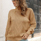 Cable-Knit Turtleneck Sweater