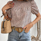 Printed Smocked Puff Sleeve Blouse