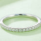 Moissanite Platinum-Plated Half-Eternity Ring