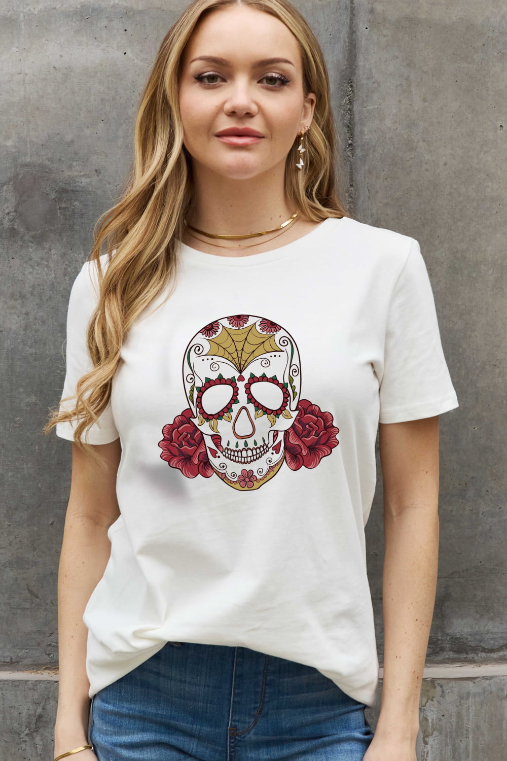 Skull Graphic Cotton Tee