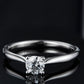 Moissanite 925 Sterling Silver Solitaire Ring