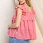 Buttoned Ruffled Top