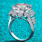 10 Carat Moissanite Flower-Shaped Ring