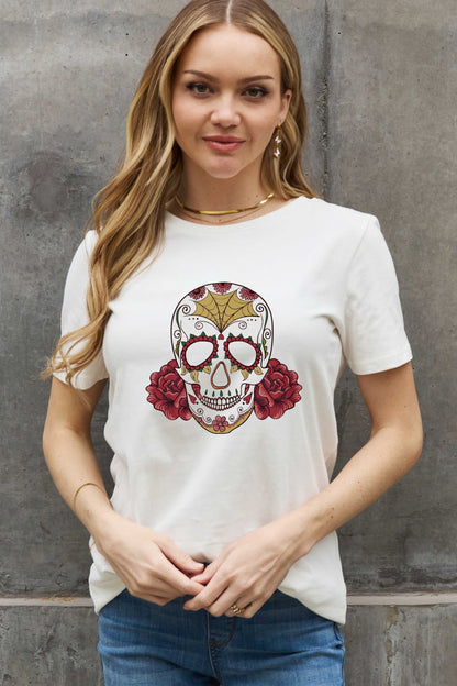 Skull Graphic Cotton Tee