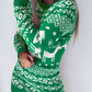 Christmas Element Round Neck Mini Sweater Dress
